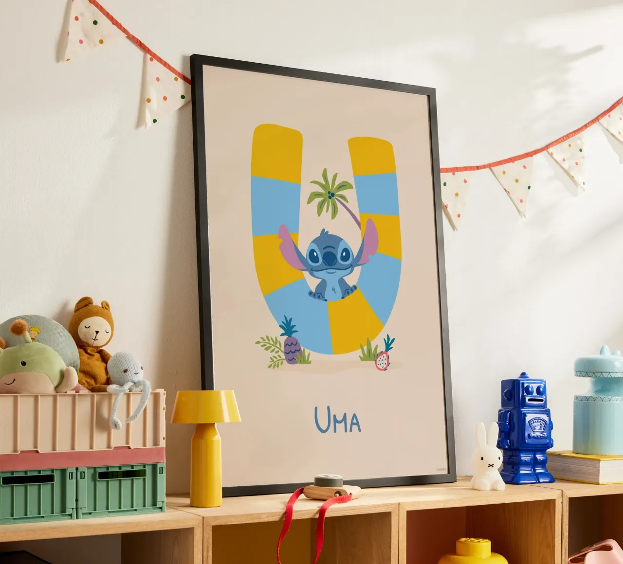 Stitch - Letter U with name Poster von Stitch
