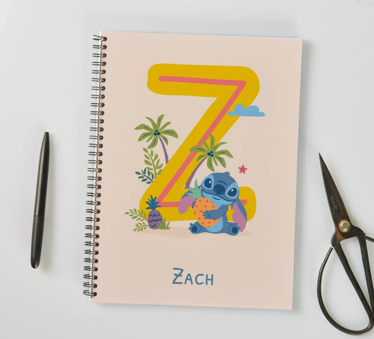 Stitch - Letter Z with name spiral notebook by Stitch