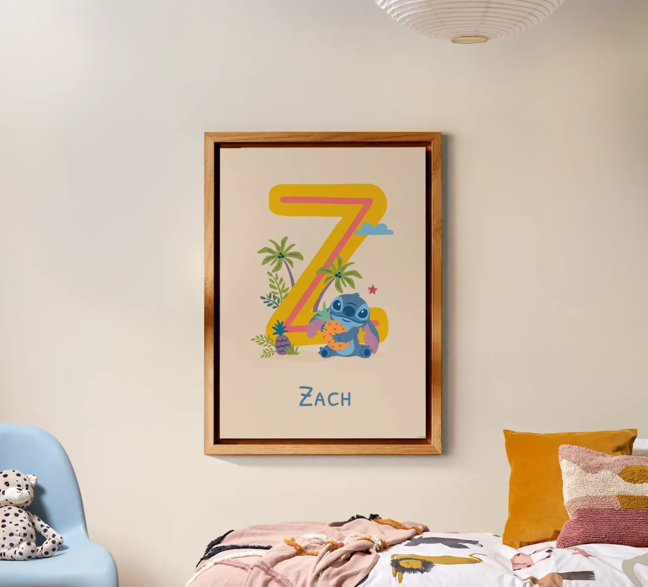 Stitch - Letter Z with name alu-dibond by Stitch