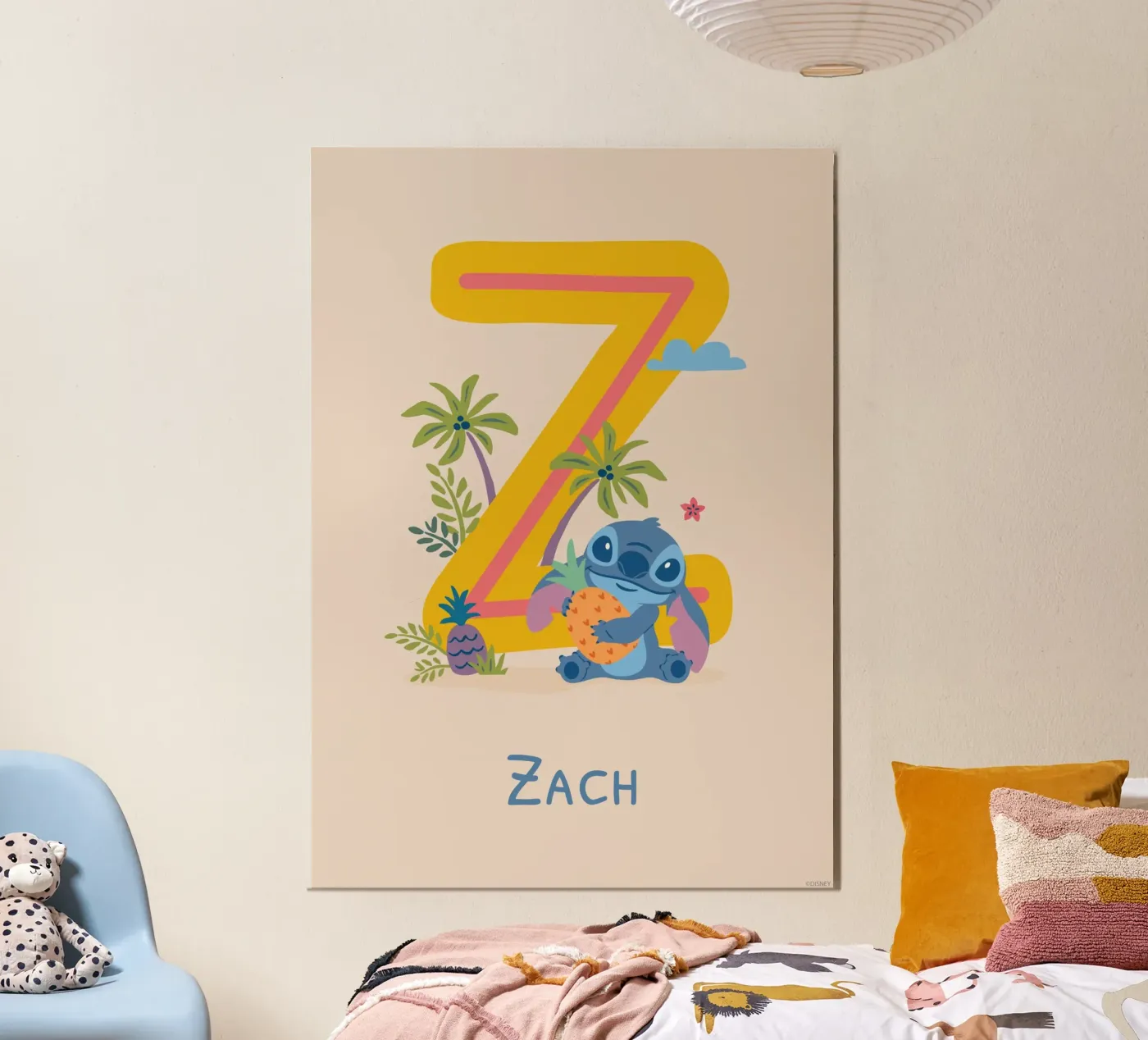 Stitch - Letter Z with name Forex-Platte von Stitch