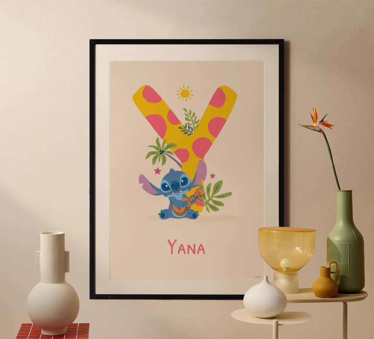Stitch - Letter Y with name Poster von Stitch