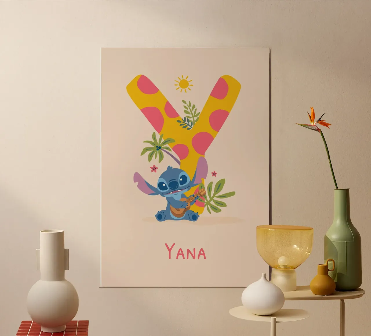 Stitch - Letter Y with name Poster von Stitch