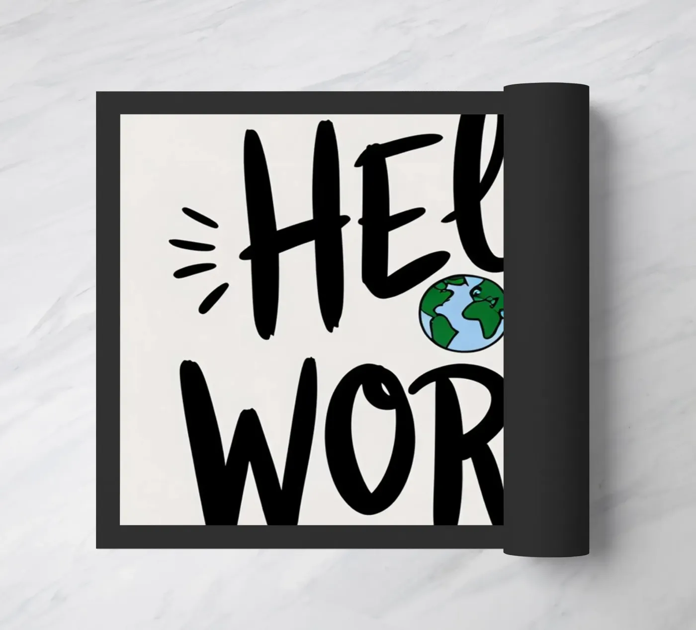 HELLO WORLD deurmat van DesignDoodle