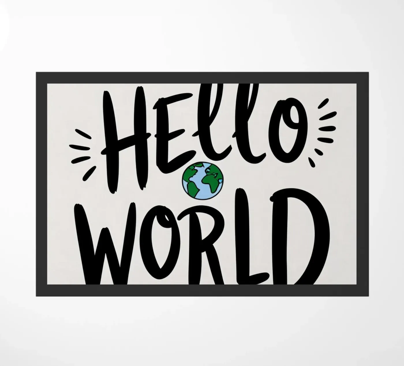HELLO WORLD zerbino da DesignDoodle