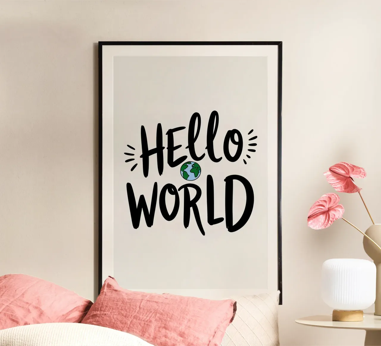 HELLO WORLD poster by DesignDoodle