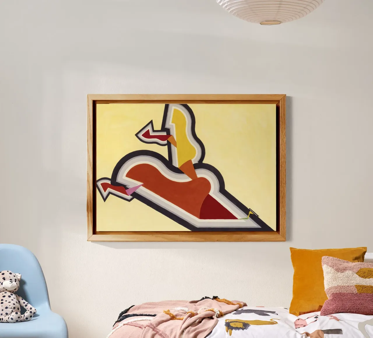 Study in Rhythm: Red and Gold pannello forex da artshop