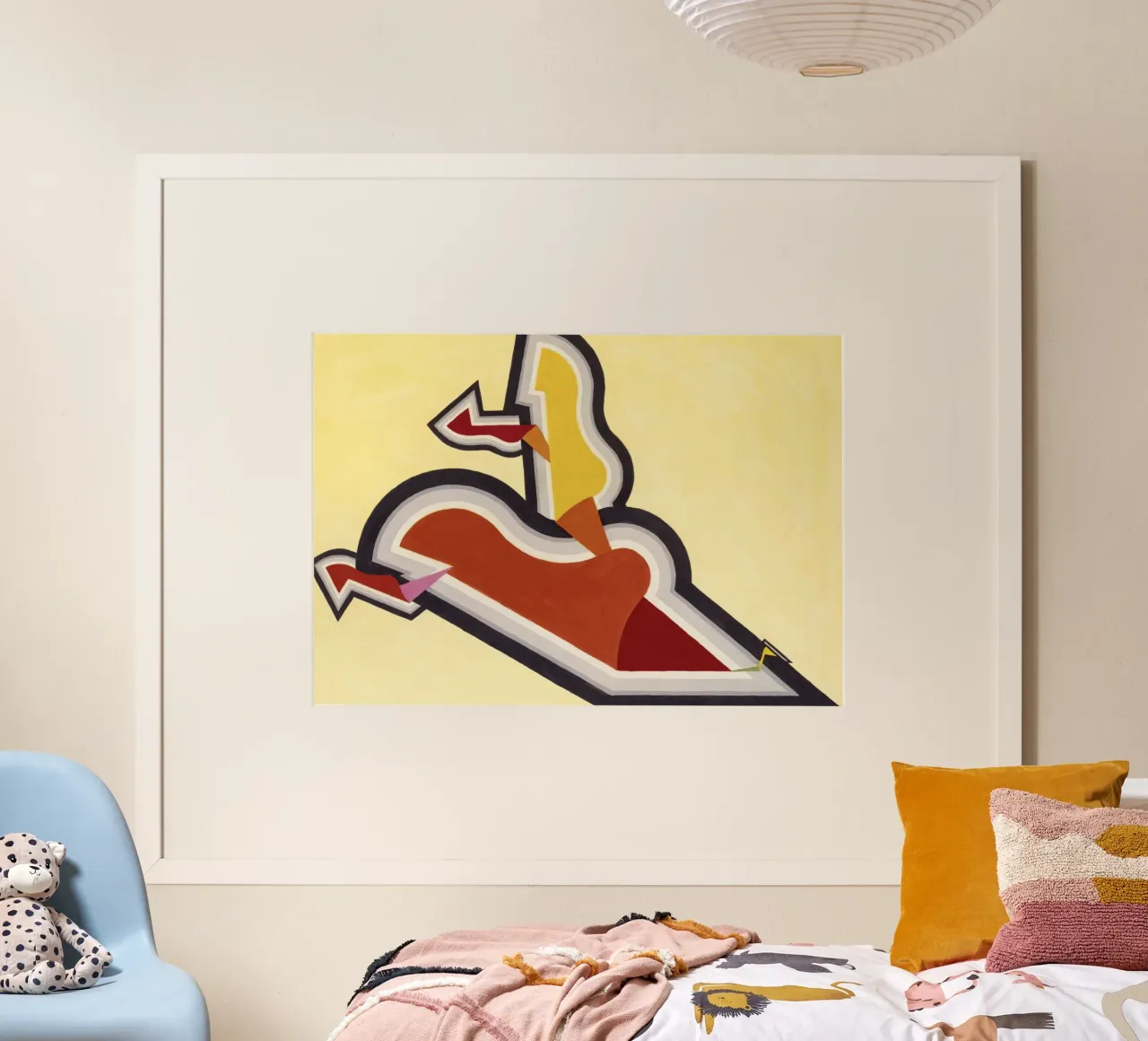 Study in Rhythm: Red and Gold poster da artshop