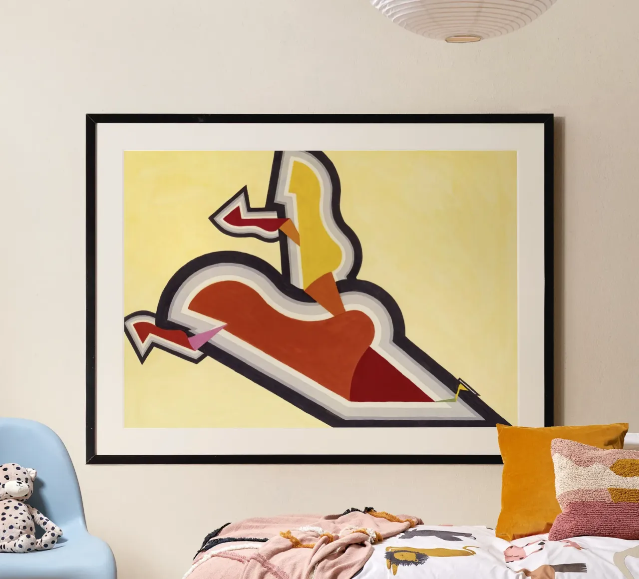 Study in Rhythm: Red and Gold poster da artshop