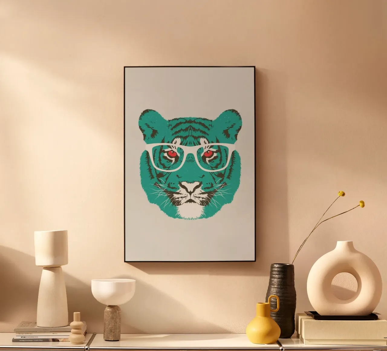 Bookish Big Cat alluminio dibond da Tracie Andrews