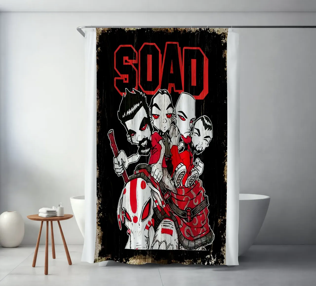 All Member Band System Of A Down Poster tenda da doccia da TAERUNZE