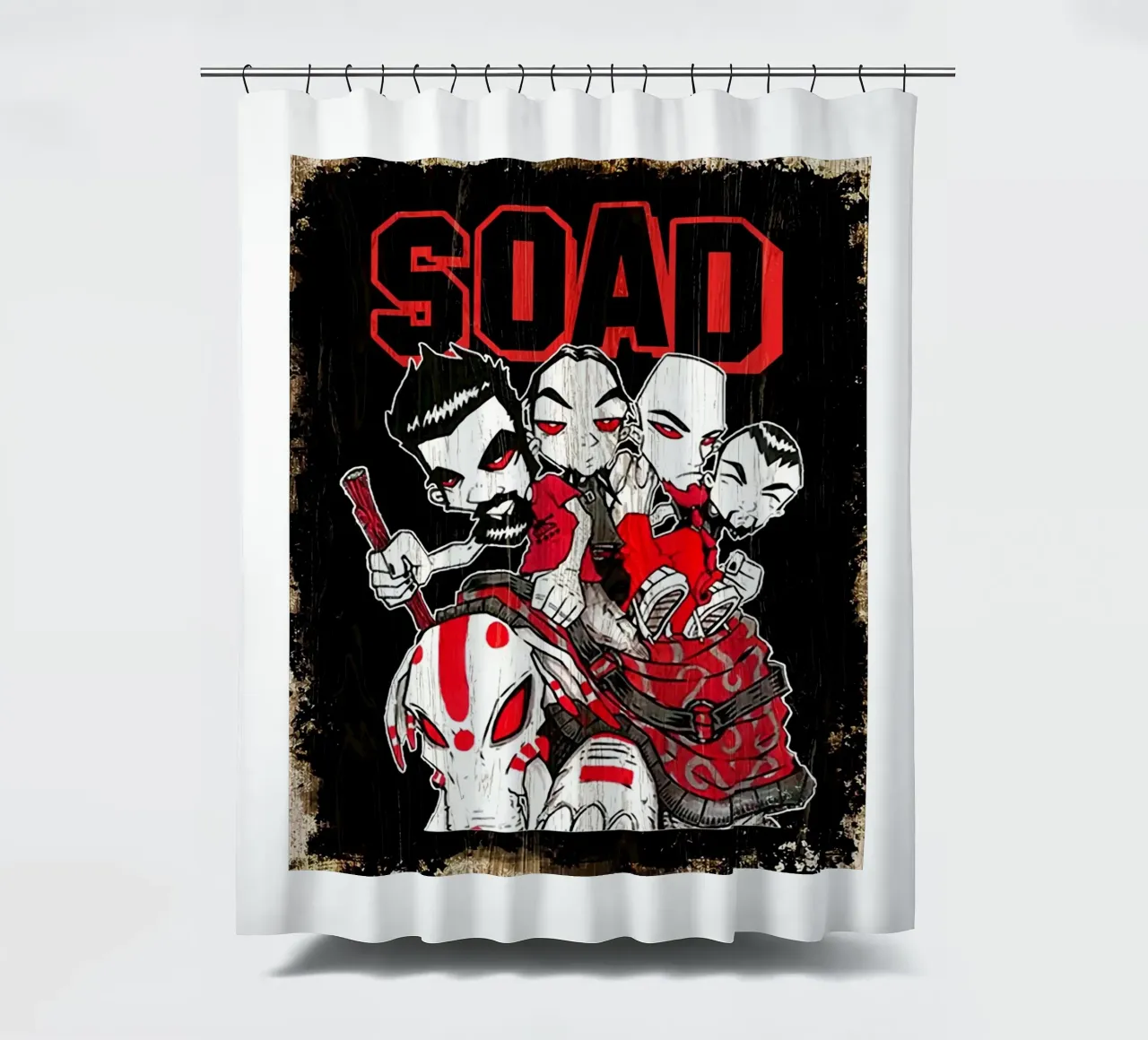 All Member Band System Of A Down Poster tenda da doccia da TAERUNZE