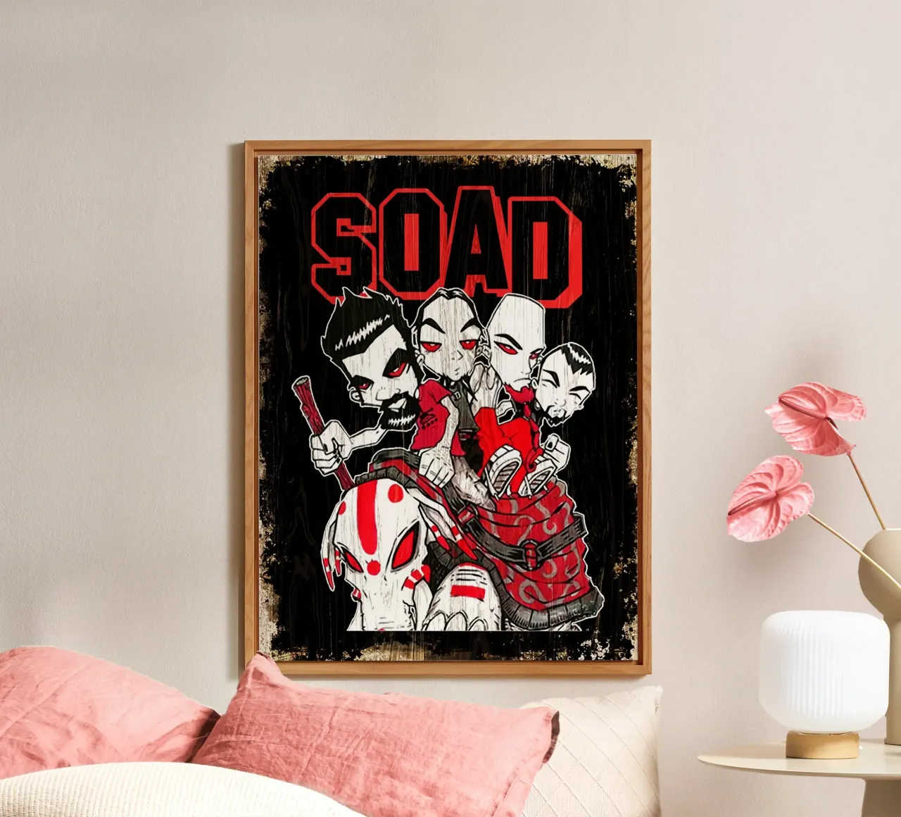 All Member Band System Of A Down Poster alluminio dibond da TAERUNZE