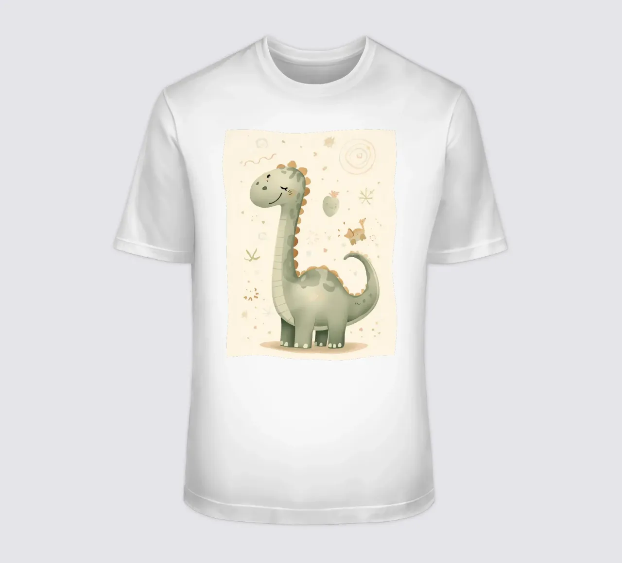 Mignon dinosaure vert avec formes abstraites t-shirt de DesignDoodle