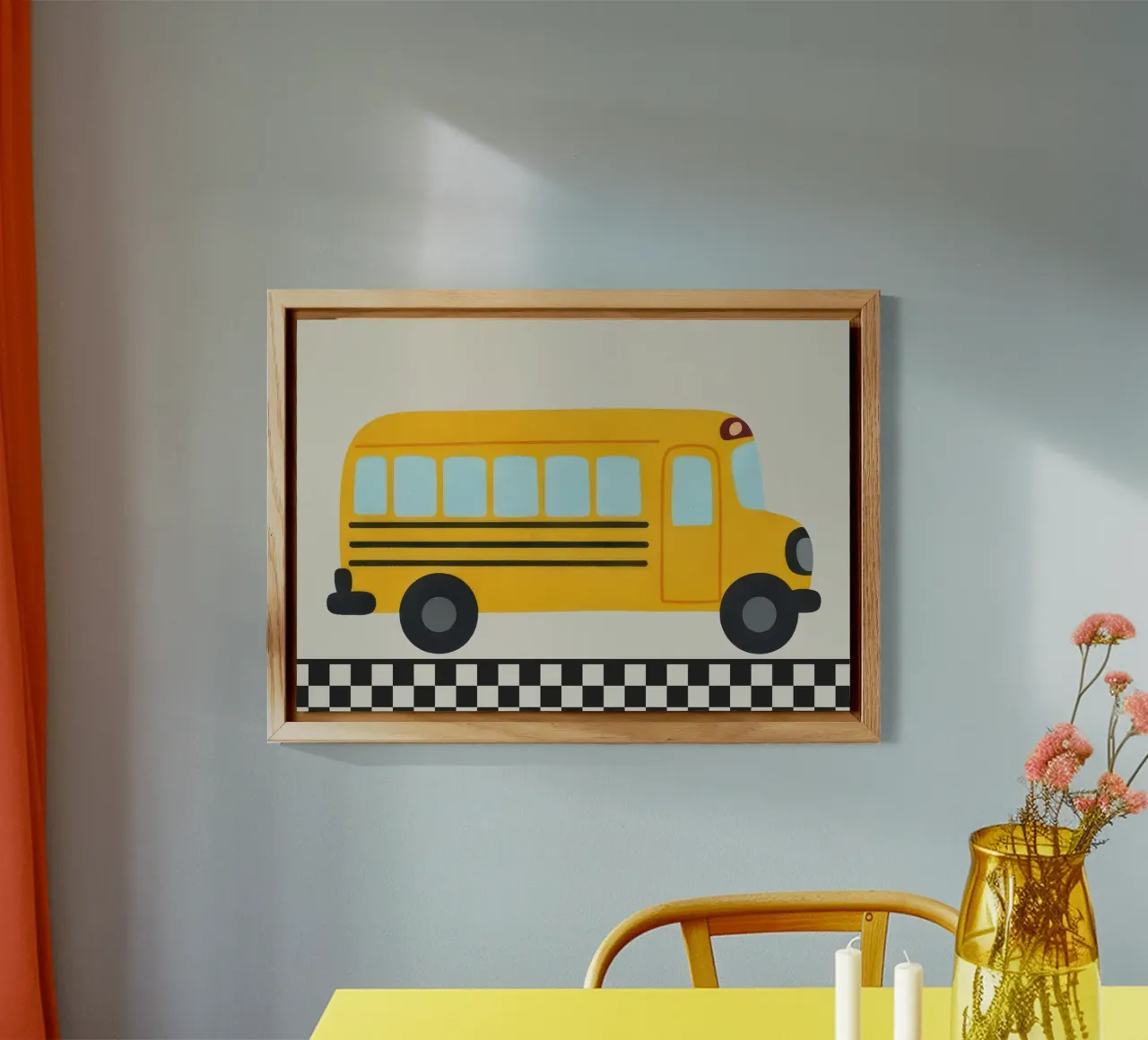 Schulbus Vibes alluminio dibond da PurePeachKids