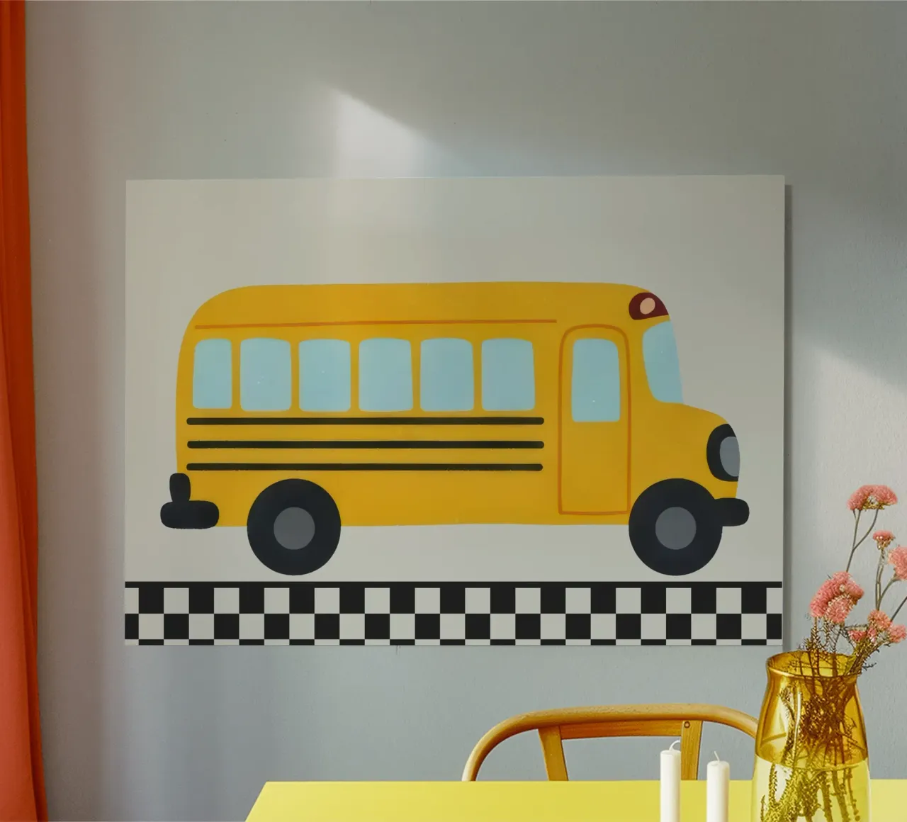 Schulbus Vibes alluminio dibond da PurePeachKids