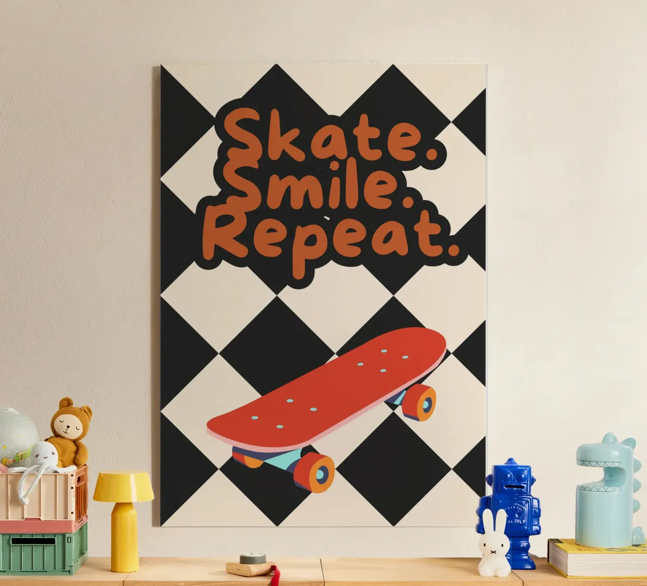 Skate. Smile. Repeat. plexiglass da PurePeachKids