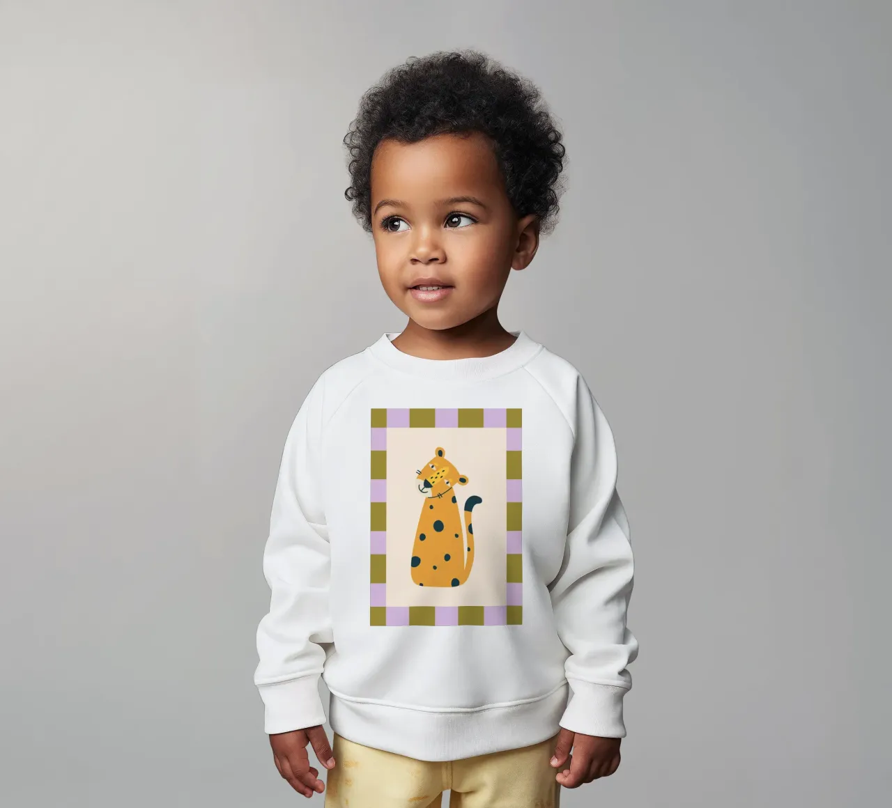Leopard felpa neonato da PurePeachKids