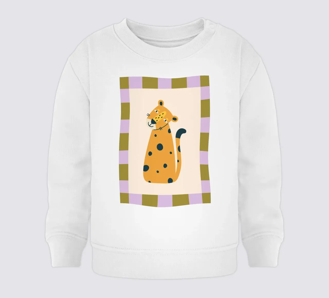 Leopard felpa neonato da PurePeachKids