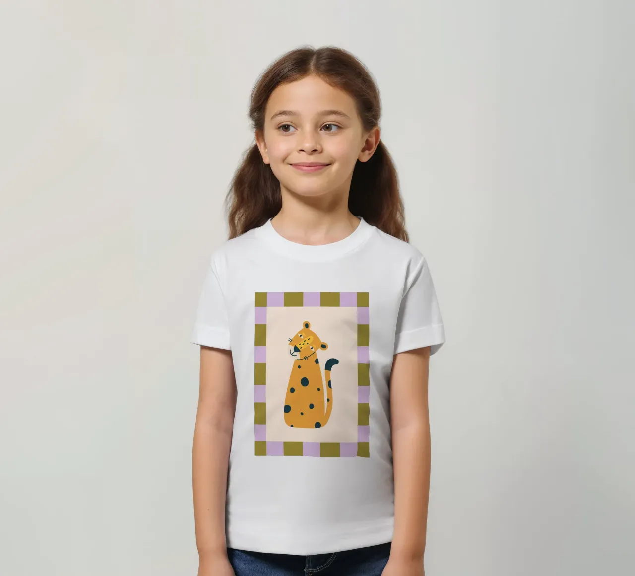 Leopard kinder t-shirt van PurePeachKids