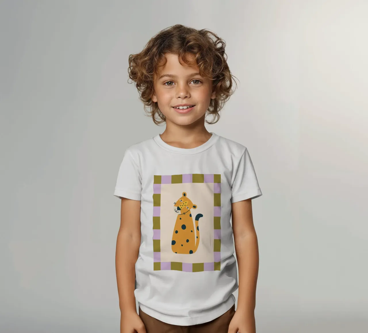 Leopard kinder t-shirt van PurePeachKids