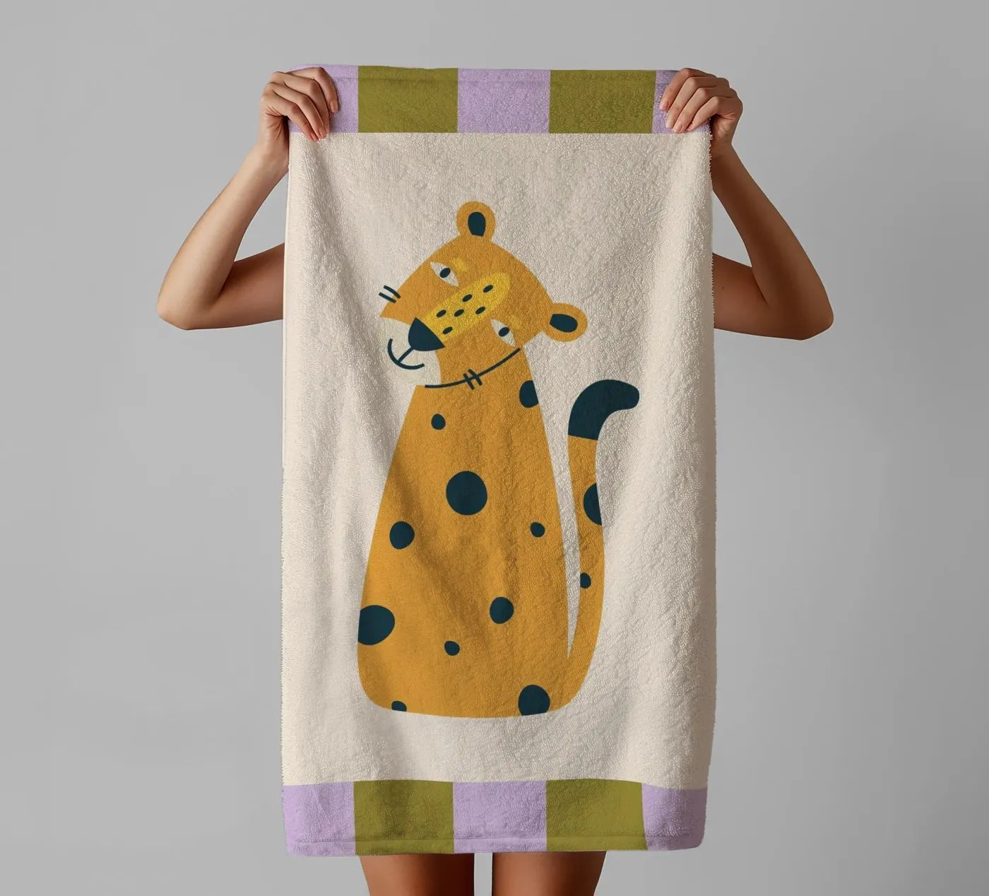 Leopard badhanddoek van PurePeachKids