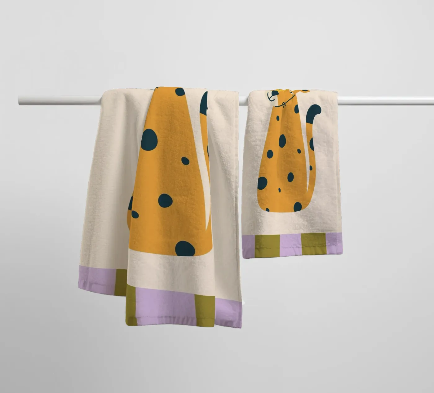 Leopard badhanddoek van PurePeachKids