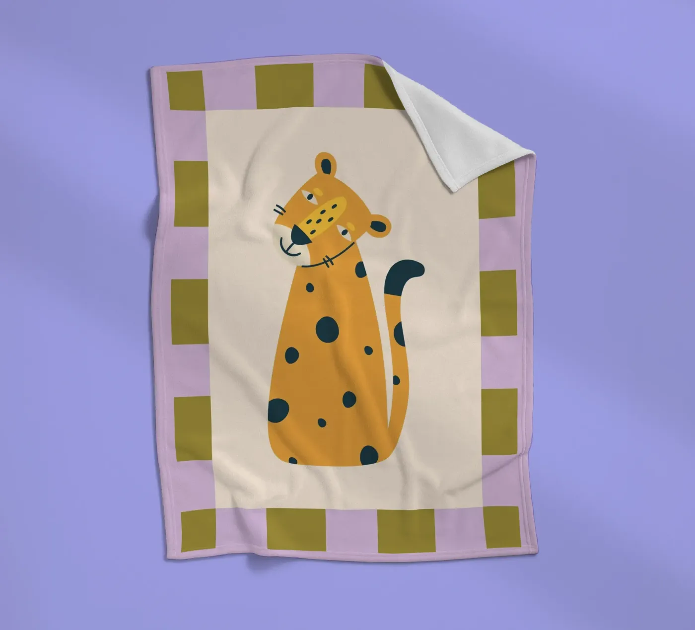 Leopard fleecedeken van PurePeachKids