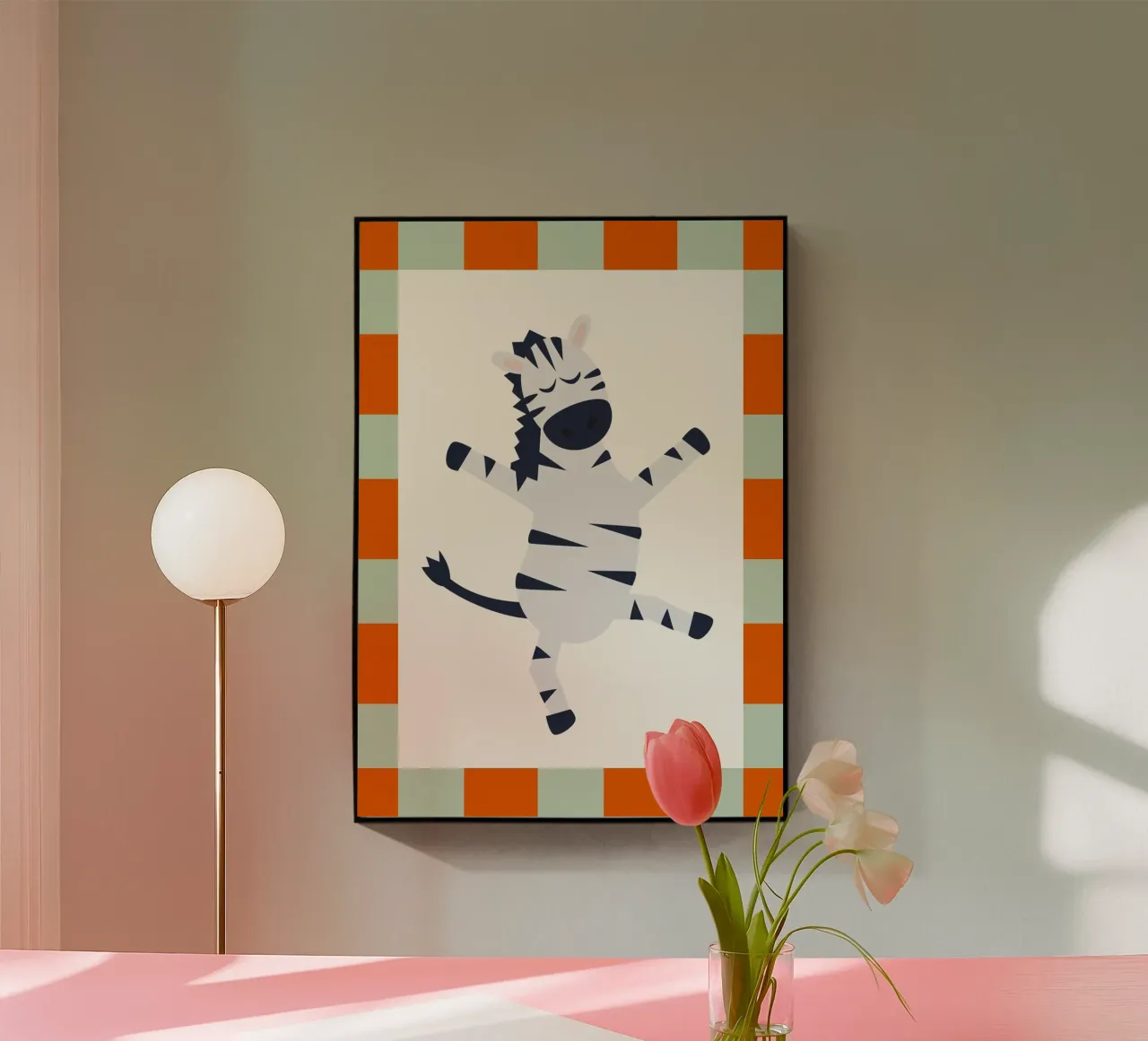 Zebra danzante plexiglass da PurePeachKids