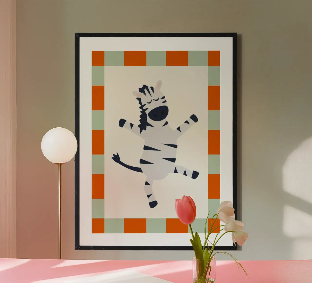 Dancing Zebra poster by PurePeachKids