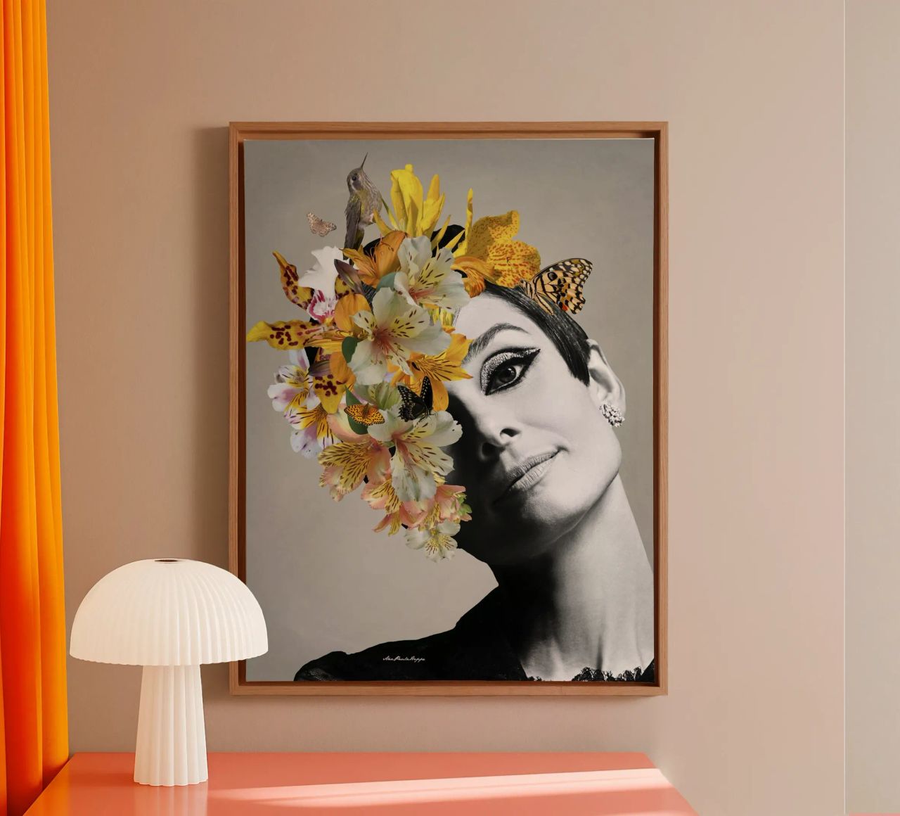 Audrey Yellow Leinwand von Ana Paula Hoppe
