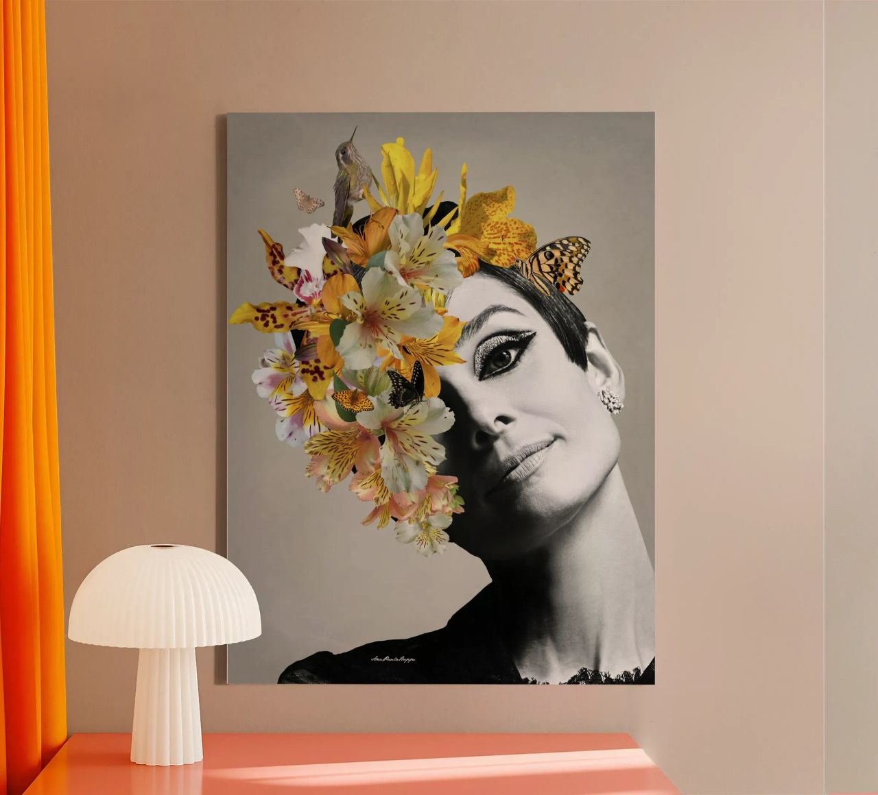 Audrey Yellow Leinwand von Ana Paula Hoppe