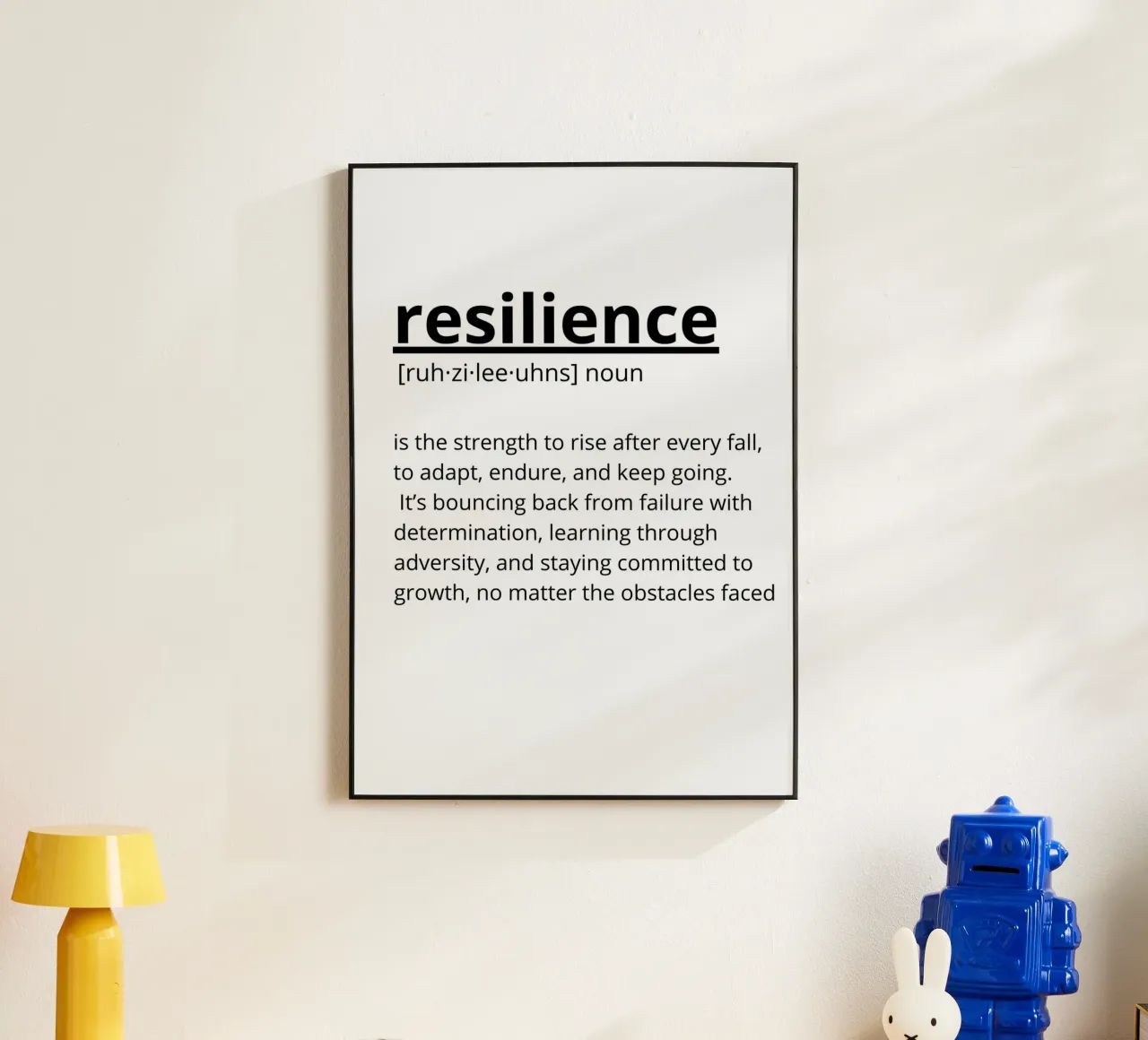 Resilience Definition Typography Art pannello forex da vintageshop