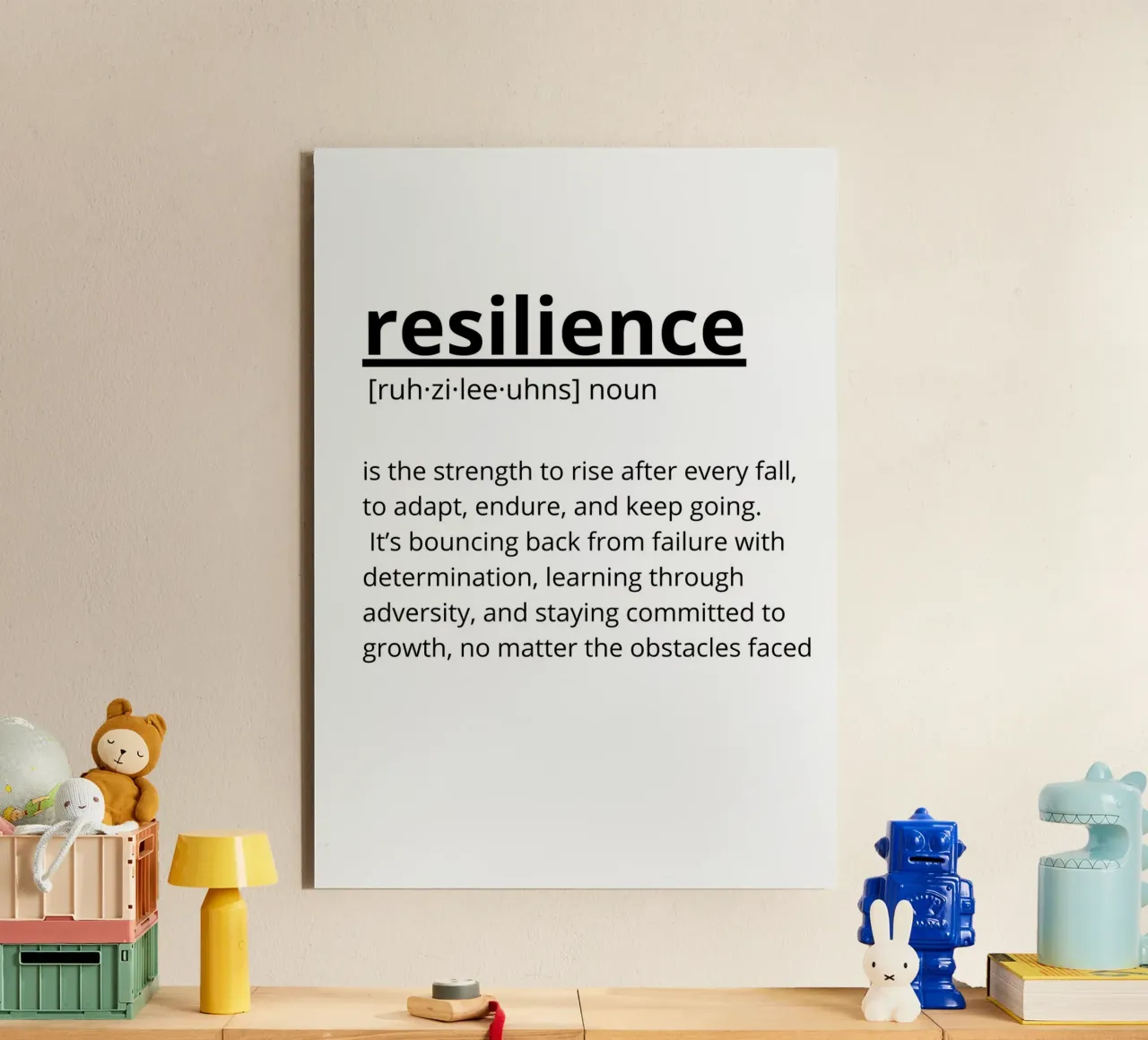 Resilience Definition Typography Art pannello forex da vintageshop