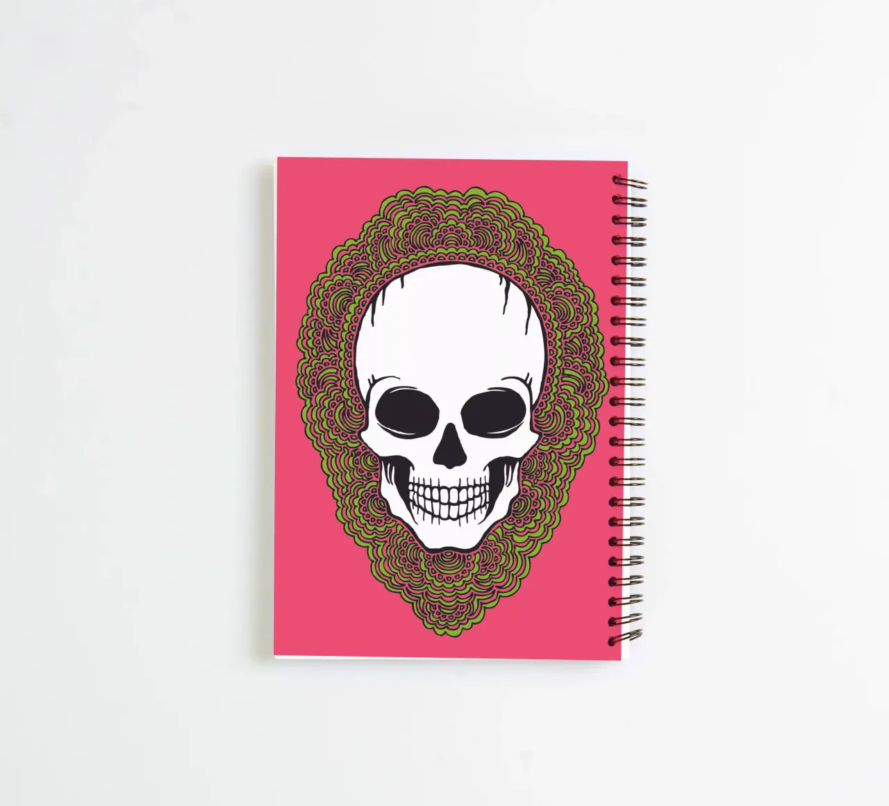 Skull Drawing Meditation spiral notebook by KP Design