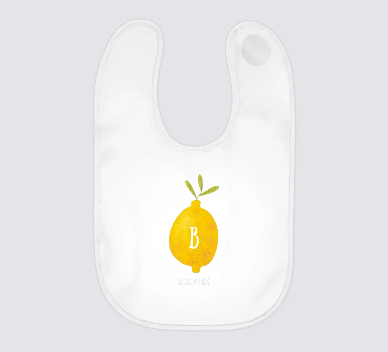 Personalisierbare Zitrone Babylätzchen von Illustration Raissa Oltmanns