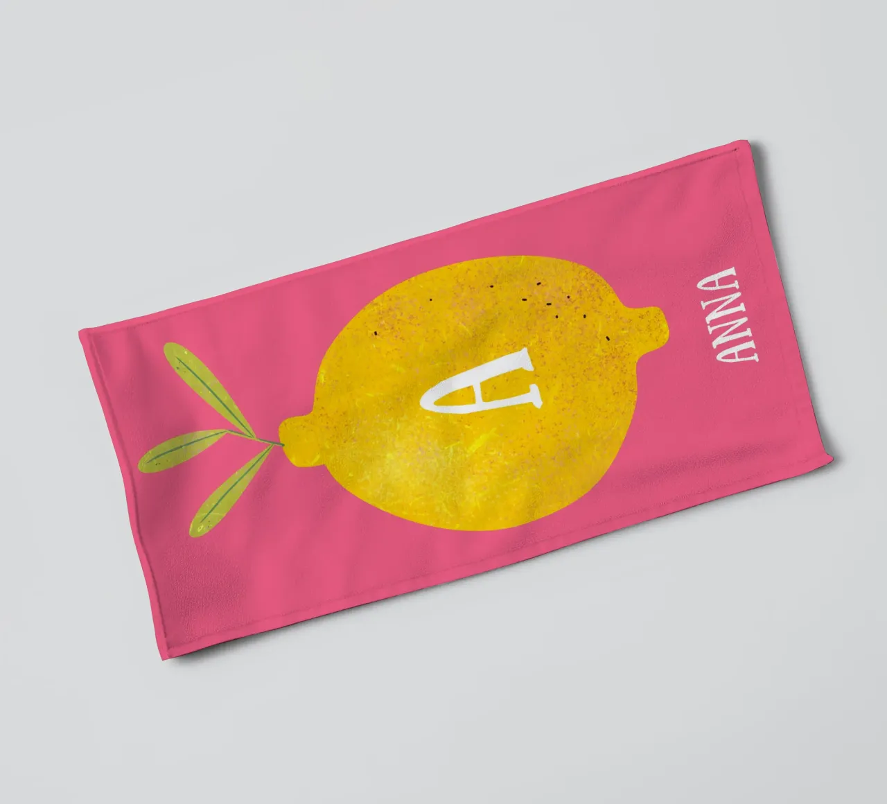 Personalisierbare Zitrone Handtuch von Illustration Raissa Oltmanns