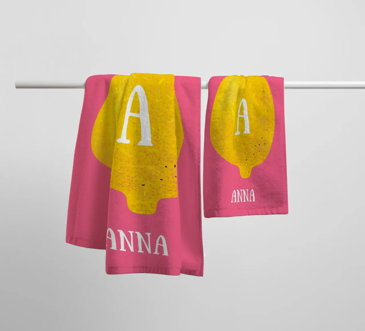 Personalisierbare Zitrone Handtuch von Illustration Raissa Oltmanns