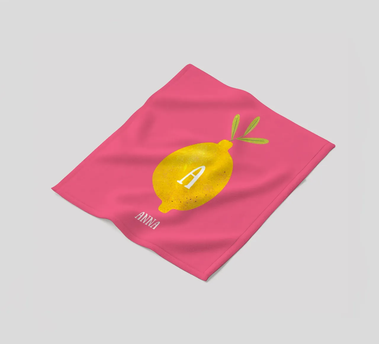 Personalisierbare Zitrone Fleecedecke von Illustration Raissa Oltmanns