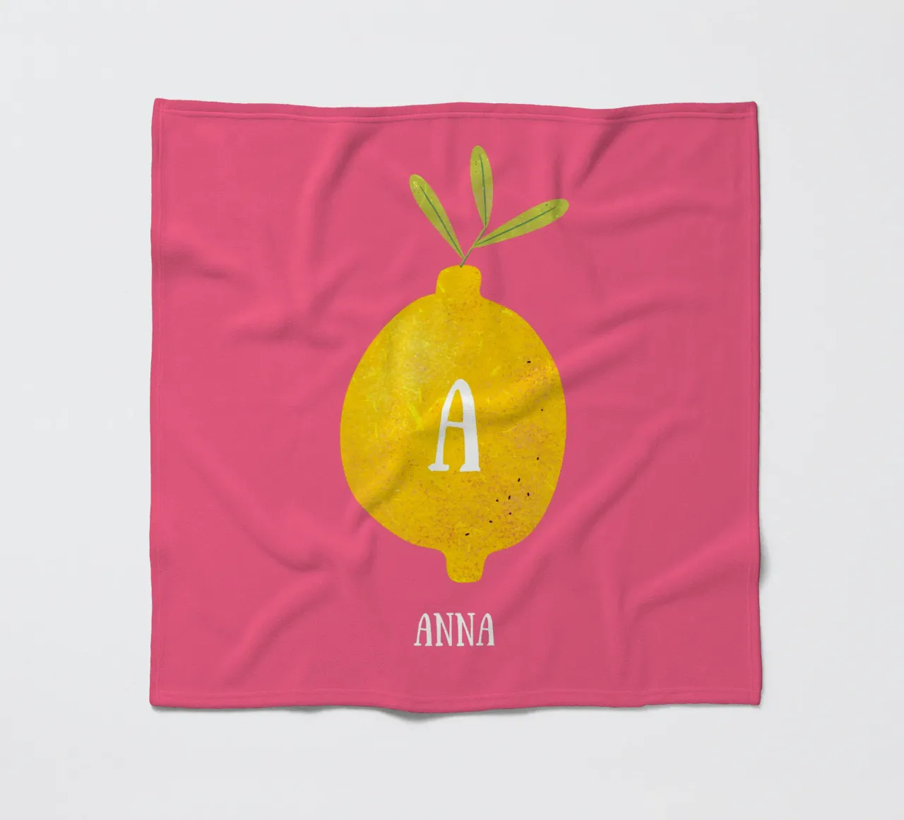 Personalisierbare Zitrone Fleecedecke von Illustration Raissa Oltmanns