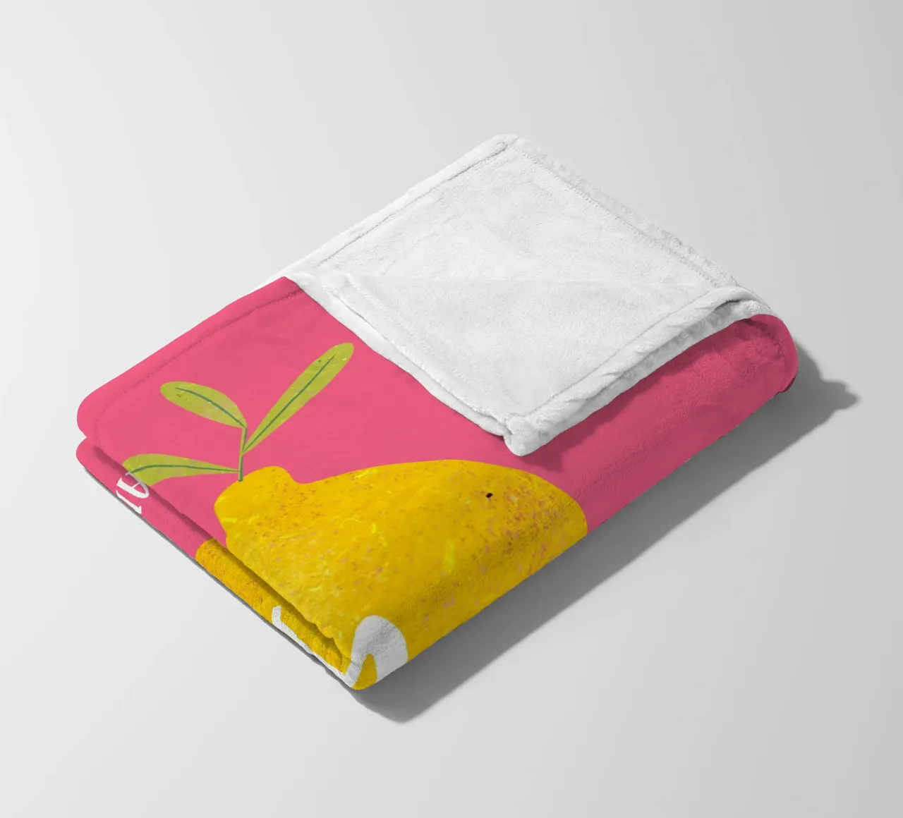 Personalisierbare Zitrone Fleecedecke von Illustration Raissa Oltmanns