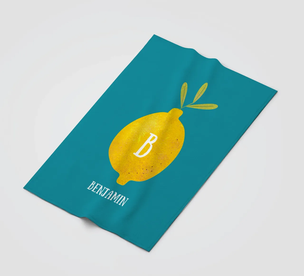 Personalisierbare Zitrone Fleecedecke von Illustration Raissa Oltmanns