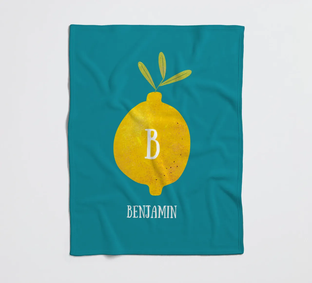 Personalisierbare Zitrone Fleecedecke von Illustration Raissa Oltmanns