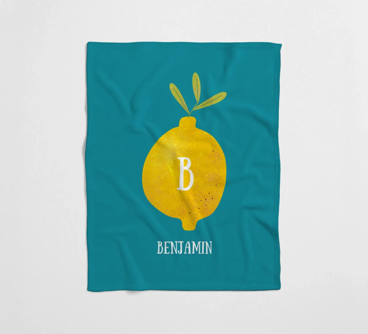 Personalisierbare Zitrone Fleecedecke von Illustration Raissa Oltmanns