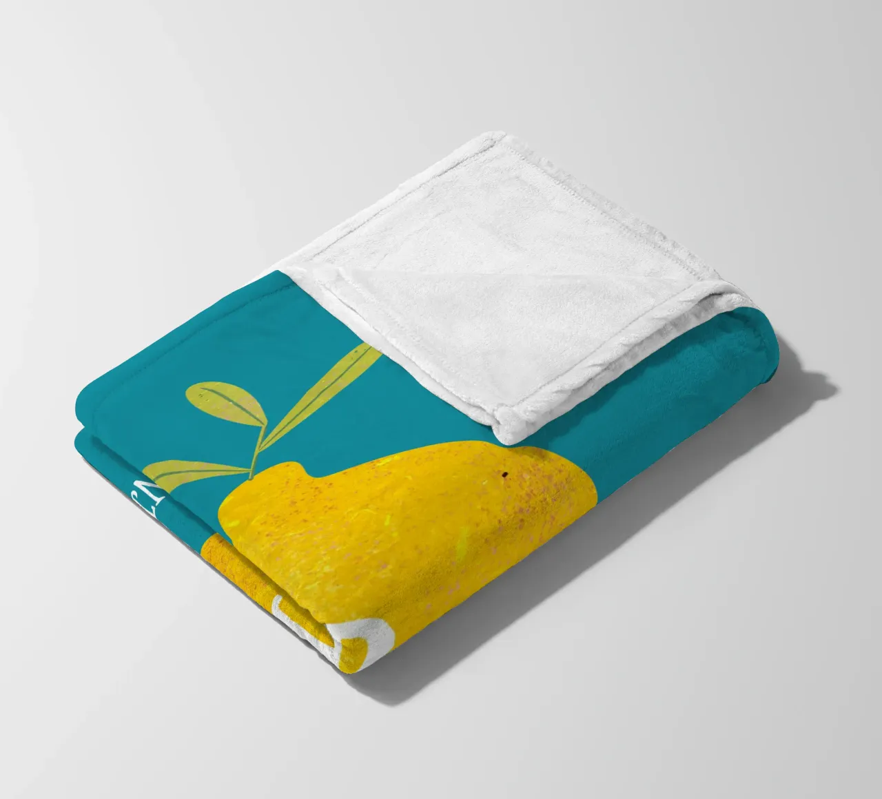 Personalisierbare Zitrone Fleecedecke von Illustration Raissa Oltmanns