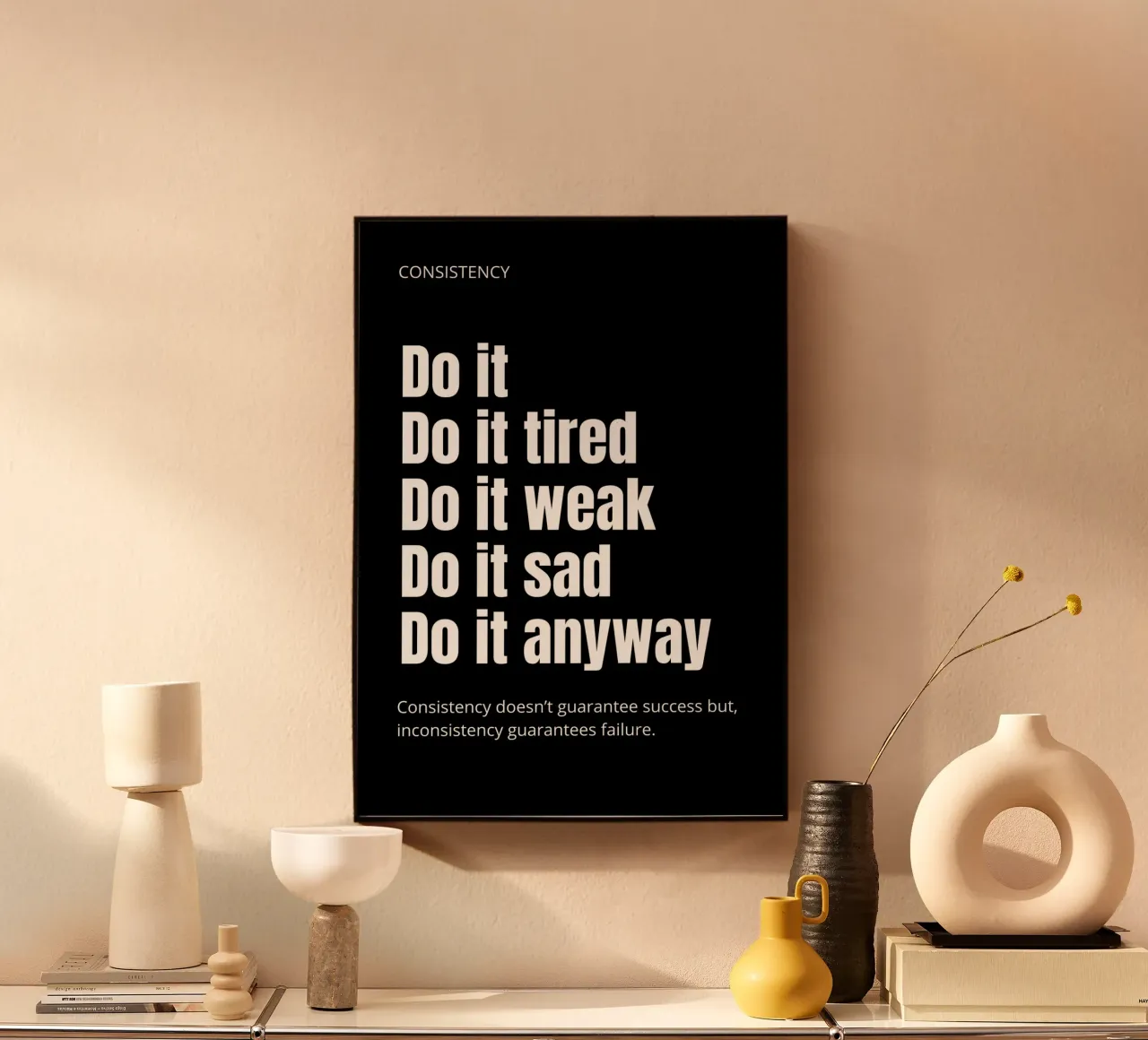 CONSISTENCY  Do it Do it tired pannello forex da vintageshop