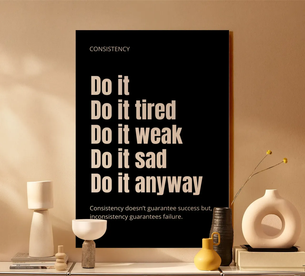 CONSISTENCY  Do it Do it tired pannello forex da vintageshop