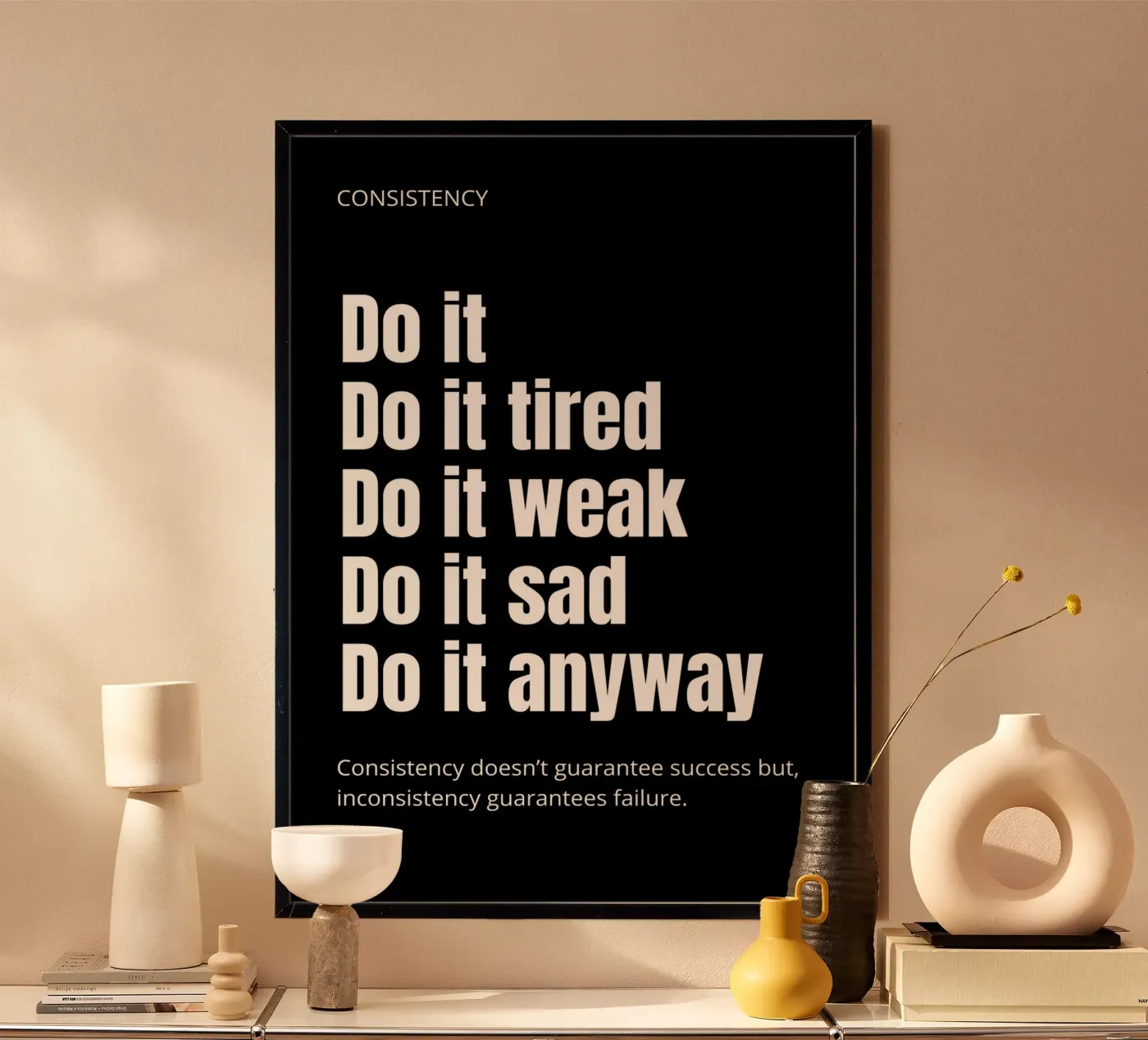 CONSISTENCY  Do it Do it tired poster da vintageshop