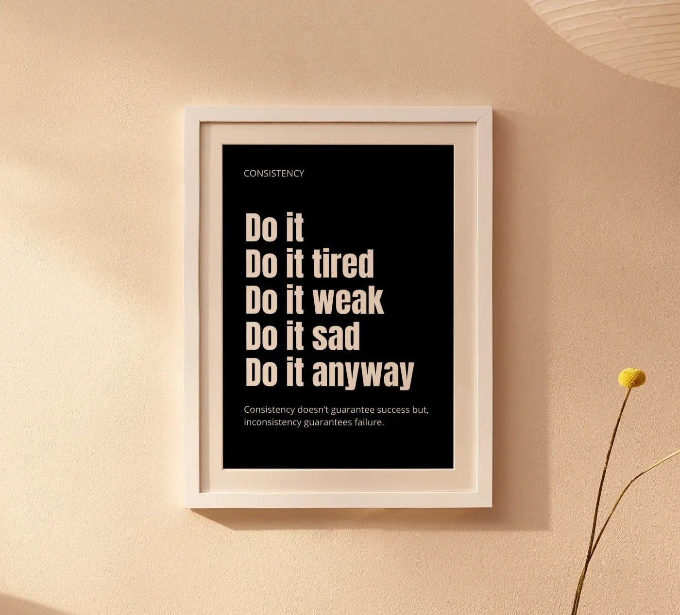CONSISTENCY  Do it Do it tired poster da vintageshop