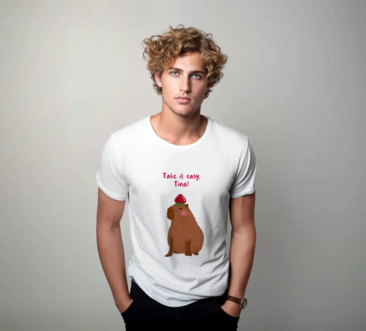 Design personalizzabile "Capybara t-shirt da Illustration Raissa Oltmanns