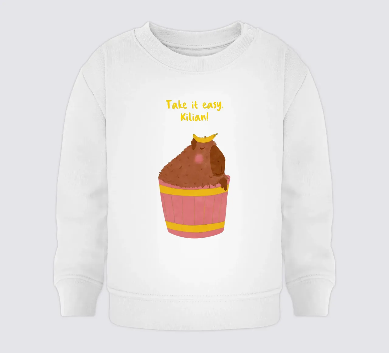 Design personalizzabile "Capybara felpa neonato da Illustration Raissa Oltmanns